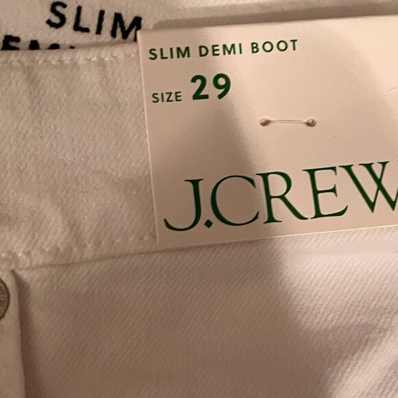 J.Crew Slim Demi Boot White Jeans – Size 29 (NWT, Retail $148) - Picture 15 of 16